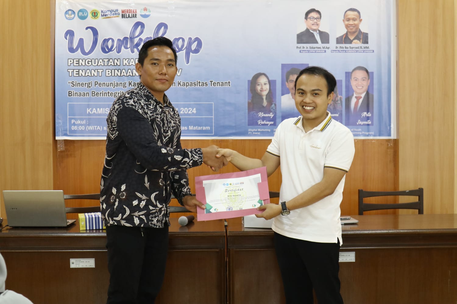 Press Release Workshop Penguatan Kapasitas Tenant Binaan Inkubator Bisnis Dan Inovasi Universitas Mataram